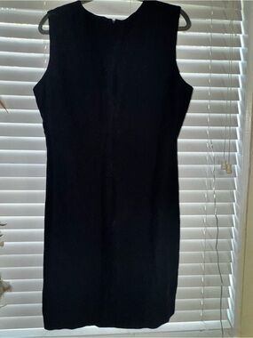 Talbots Black Sleeveless Mini Sheath Dress